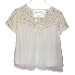 Violet Kay Floral Lace Blouse Womens Size Small NWT